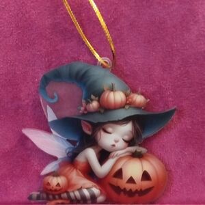 New Acrylic Fairy Elf Witch Halloween Ornament/Car Mirror Acccessorie